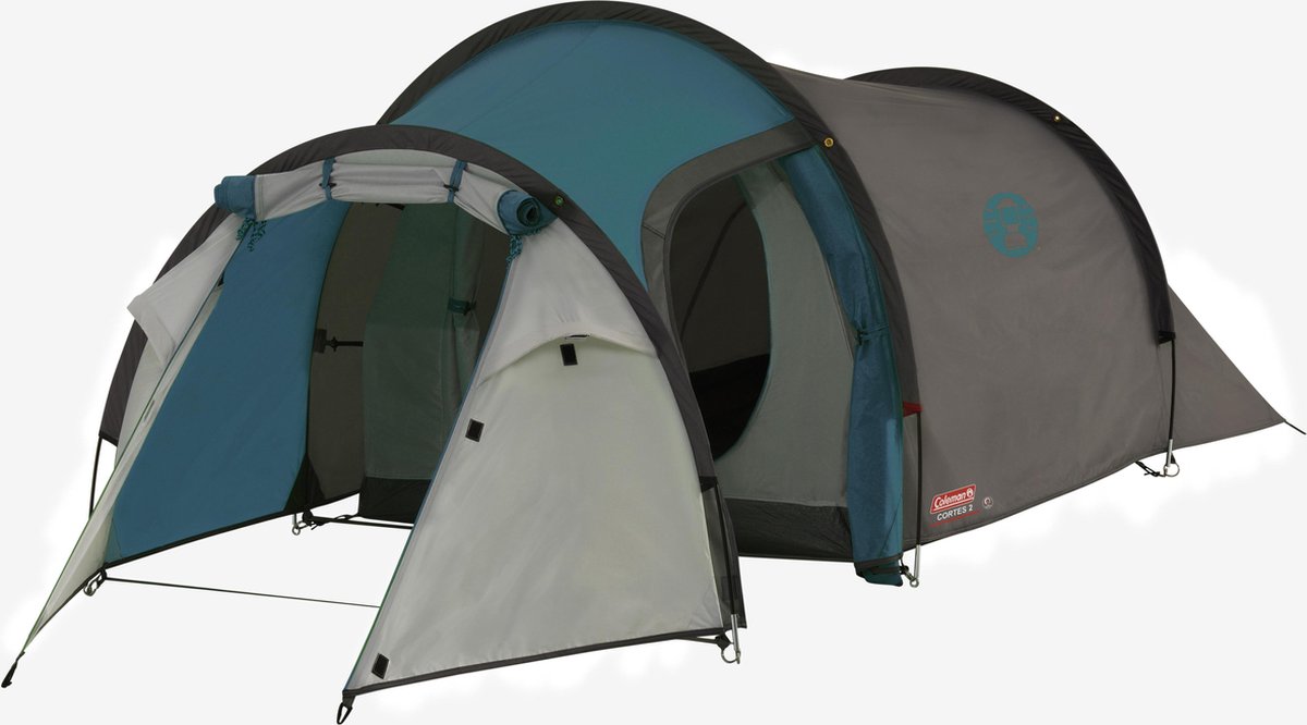 Coleman Cortes 2 Tunneltent - tent 2 persoons - ruime voortent - snel opzetten - Blauw/Wit – foto 3