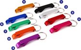 Set van 10 metalen flesopeners, kleur 2: zilver