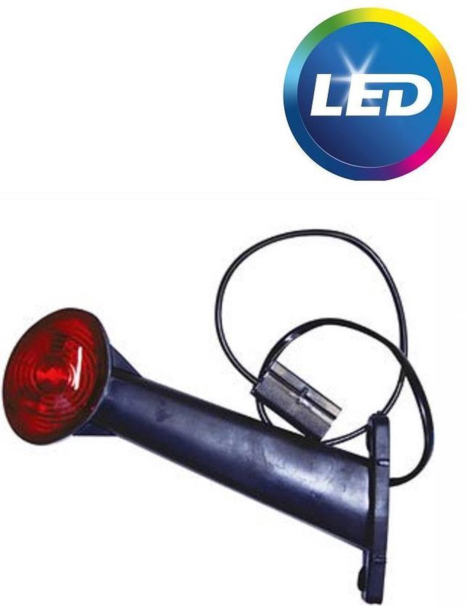 LED Markeringslicht rood/wit PN 930 met 50cm kabel