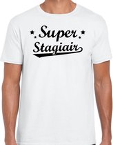 Super Stagiair cadeau t-shirt wit voor heren M