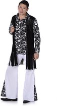 REDSUN - KARNIVAL COSTUMES - Zwart en wit hippie kostuum voor mannen - M