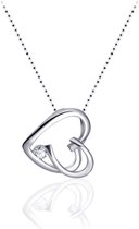 Gisser Jewels - Hanger excl. Collier - Hart gezet met Zirkonia - 13mm x 13mm - Gerhodineerd Zilver 925