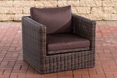 Clp Tibera - Fauteuil - 5mm Polyrotan - Bruin gemeleerd Bruin