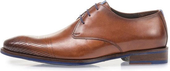 Floris van Bommel 18276 mannen veter schoen - middelbruin, ,44 / 10 |  bol.com