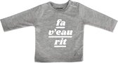 FA VEAU RIT BABY T-SHIRT LANGE MOUW