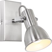 Globo Fargo Wandlamp Staal