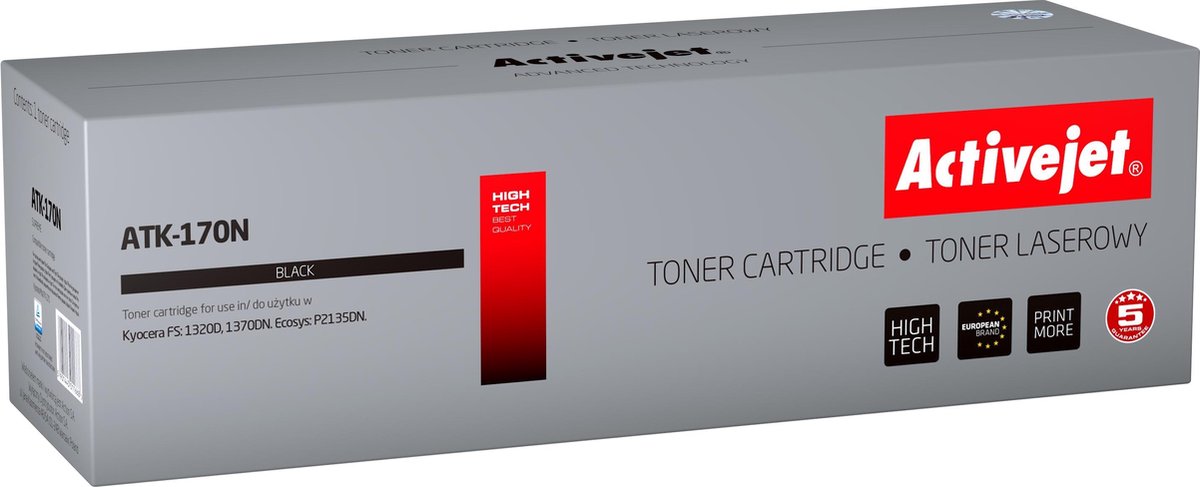 Toner Activejet ATK-170N (replacement Kyocera TK-170; Supreme; 7 200 pages; Black)