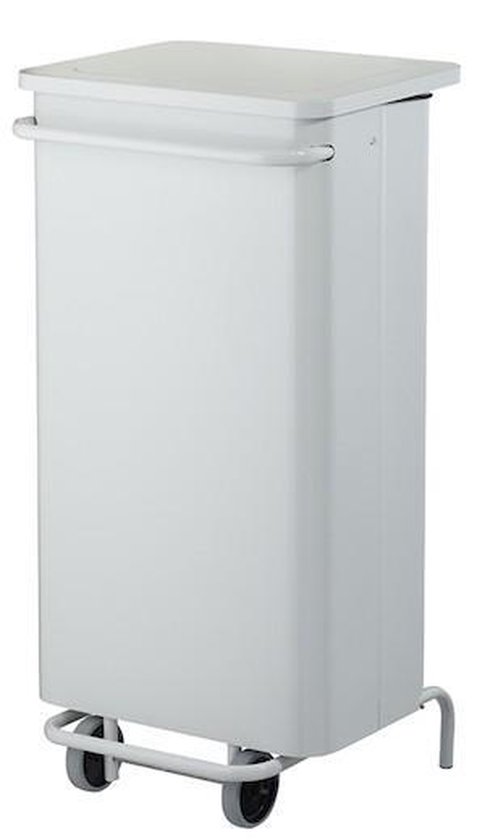 Verrijdbare afvalbak met deksel , 42 x 57 x 88 cm, inhoud 110