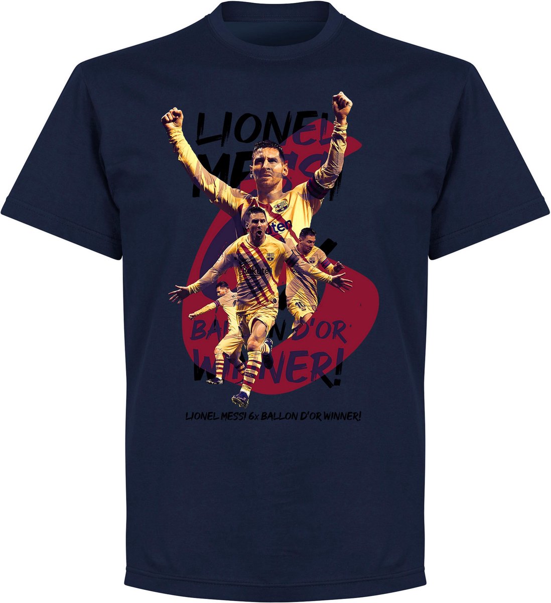 Messi Ballon D'Or 2019 T-Shirt - Navy - 4XL