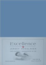 Excellence Jersey Hoeslaken - Tweepersoons - 160x200/210 cm - Blue