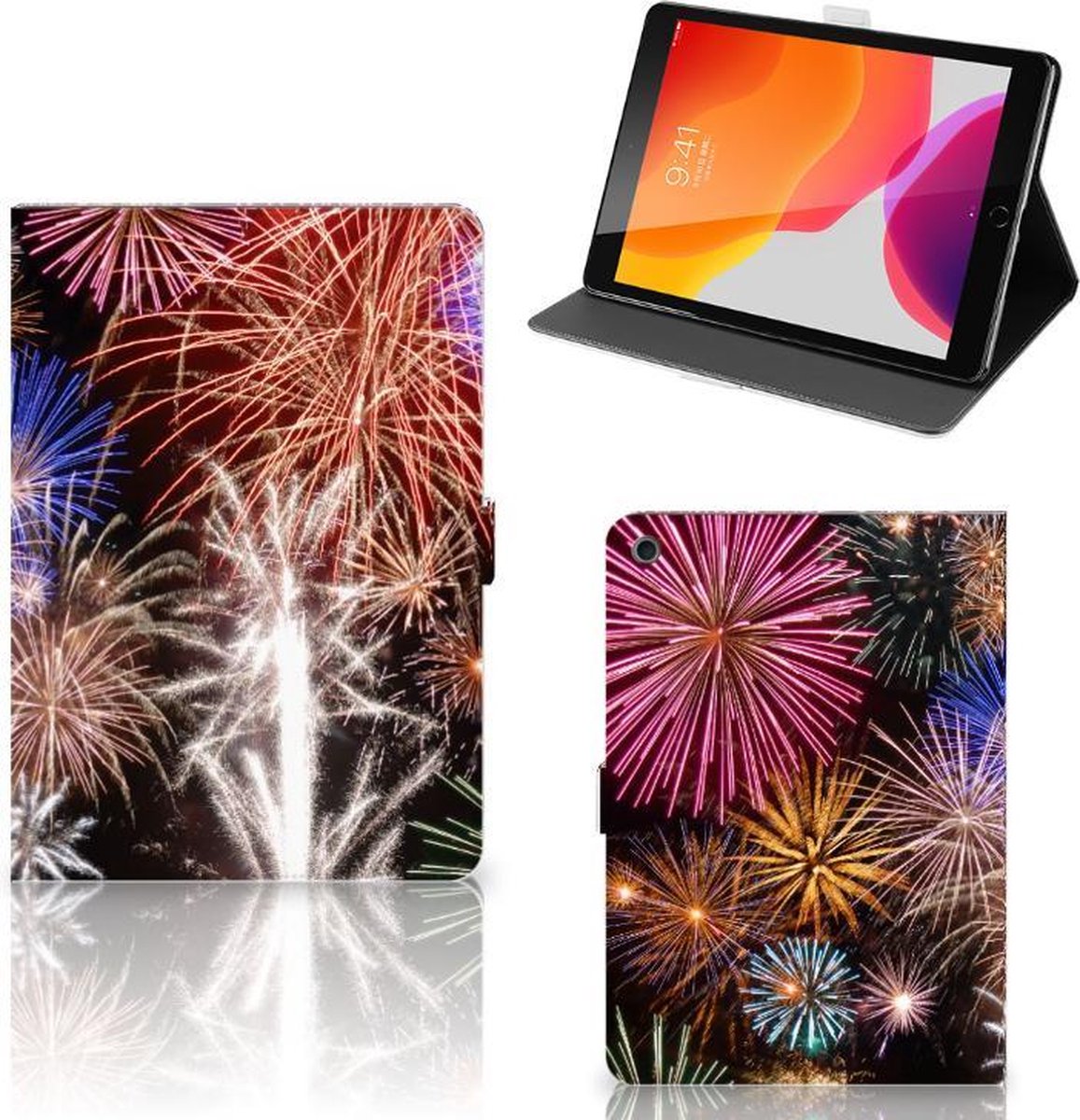 iPad 10.2 2019 | iPad 10.2 2020 | 10.2 2021 Tablet Hoes met standaard Vuurwerk