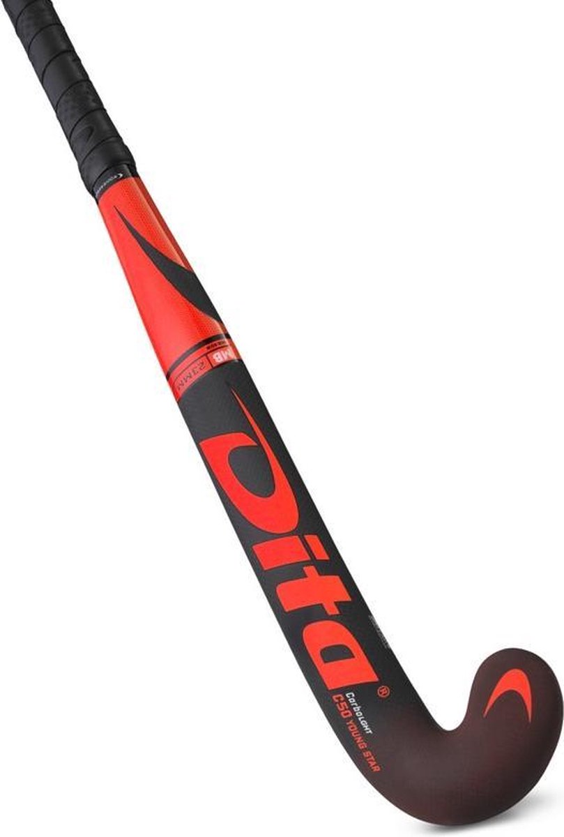 DITA? CarboLGHT Youngstar C50 M-Bow Hockeystick Unisex - Fluo rood/zwart