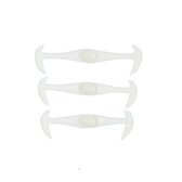 12 stuks / pak creatieve stretch siliconen luie mensen dragen schoenveters (wit)