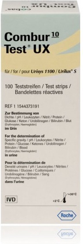 Roche Bandelettes de test urinaire Combour-10-Test UX pour Urisys 1100