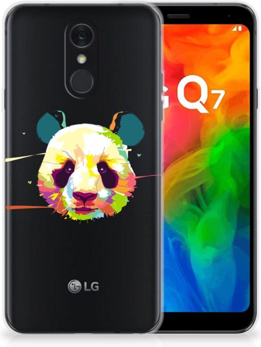 LG Q7 Telefoonhoesje met Naam Panda Color