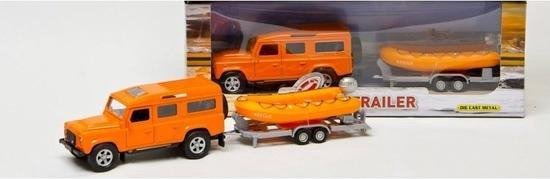 Volwassen ~ kant Spaans Speelgoed auto oranje Land Rover met reddingsboot - Speelauto - Speelgoed  voertuigen | bol.com