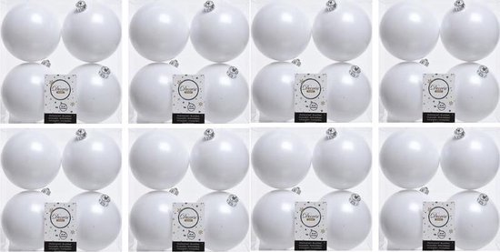 Crimineel Naleving van spectrum 24x Winter witte kunststof kerstballen 10 cm - Mat - Onbreekbare plastic  kerstballen -... | bol.com