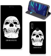 Huawei Y7 hoesje Y7 Pro (2019) Mobiel BookCase Skull Eyes