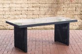 Clp Fontana - Tafel - 5 mm Poly-rotan - Zwart