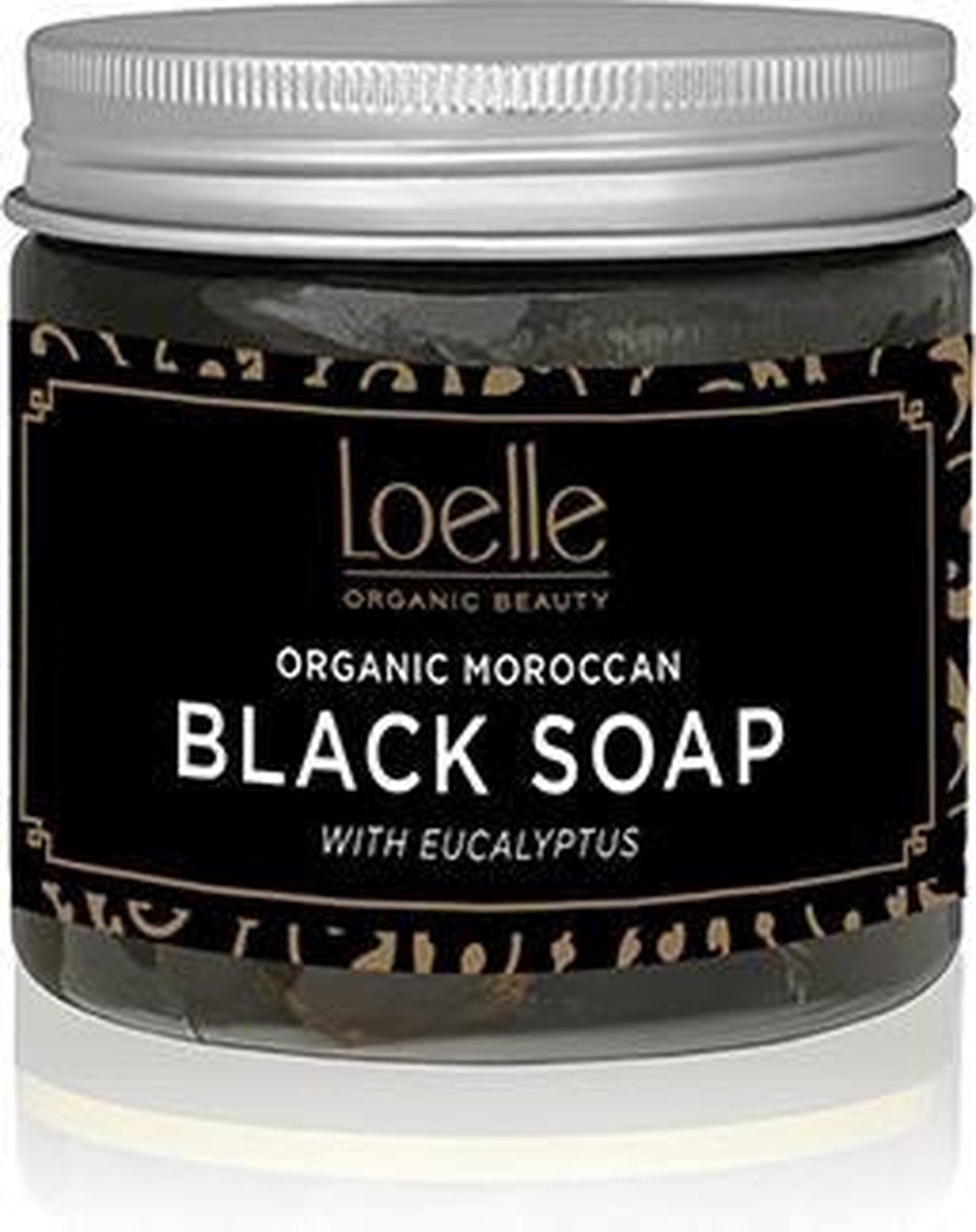 Loelle Marokkaanse zwarte zeep 200g Exfoliërende zeep
