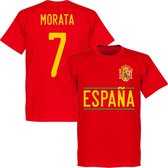 Spanje Morata Team T-Shirt 2020-2021 - Rood - M