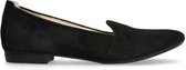 Manfield - Dames - Zwarte suède loafers - Maat 38