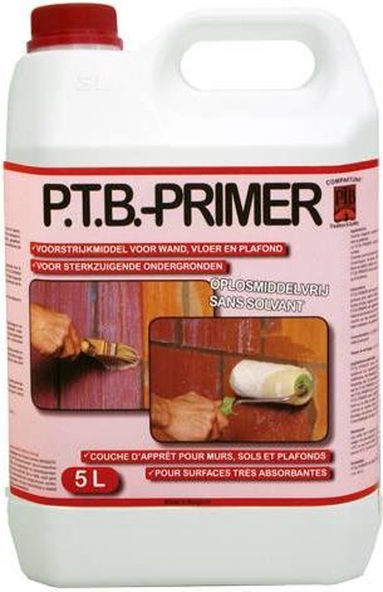 P.T.B.-Primer - P.T.B. COMPAKTUNA - 5 L Wordt kleurloos na aanbrengen - P.T.B.-Compaktuna