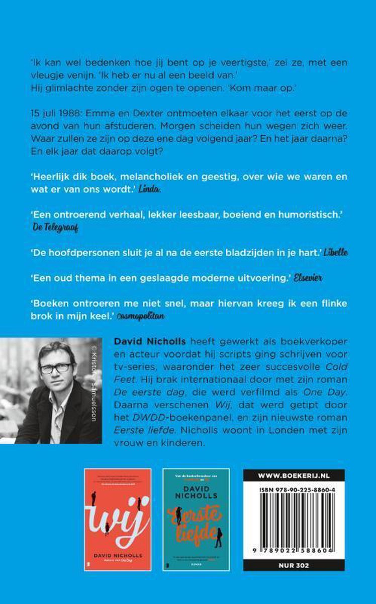 De eerste dag - back cover