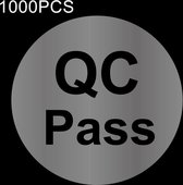 1000 STKS Ronde vorm QC Pass Sticker QC Pass Label (transparant)