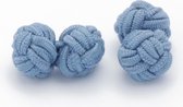 Boutons de manchette - Bouton soie Bleu gris