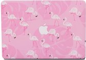 Lunso Geschikt voor MacBook Air 13 inch (2018-2019) cover hoes - case - Flamingo Pink