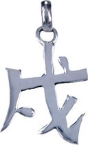 Zilveren Chinese horoscoop Hond - Loyaliteit ketting hanger