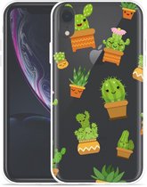 Geschikt voor Apple iPhone Xr Hoesje Happy Cactus - Designed by Cazy