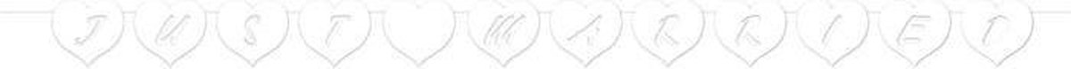 Haza Original Letterslinger "just Married" Wit 2 M