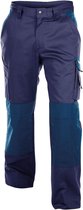 Dassy Boston Tweekleurige werkbroek met kniezakken 200426 (300 g/m2) - binnenbeenlengte Standaard (81-86 cm) - Marineblauw/Korenblauw - 48