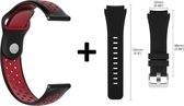 4mobilez Samsung Galaxy bandjes Sportstyle Rood/Zwart en Zwart 46 mm