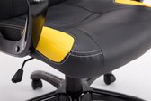 CLP Ricardo XL Bureaustoel - Kunstleer zwart/geel