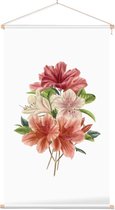 Textielposter Botanisch Azalea Aquarel (Azalea) - 40 x 70 cm