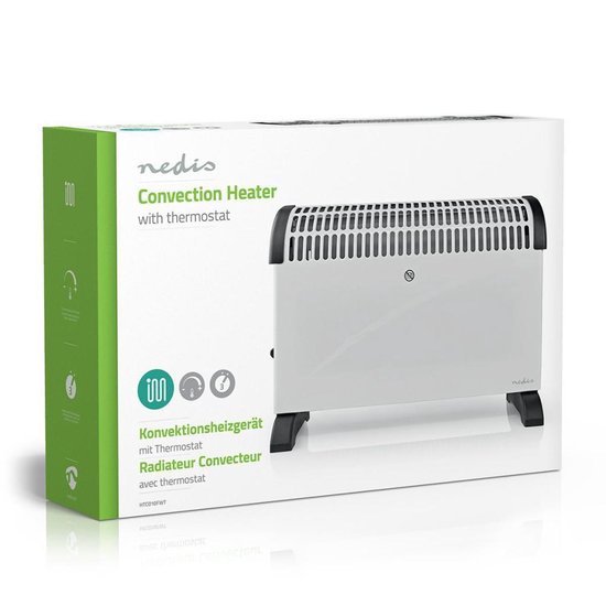 Convectorkachel | Thermostaat | 3 Standen | 2000 W | Wit