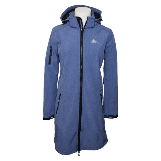 | Nord Berg Gisella softshell jack lang dames blauw | Nord Berg Gisella softshell jack lang dames blauw