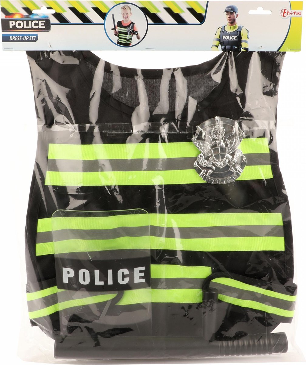 Toi-toys Politieset Zwart/geel 38 Cm