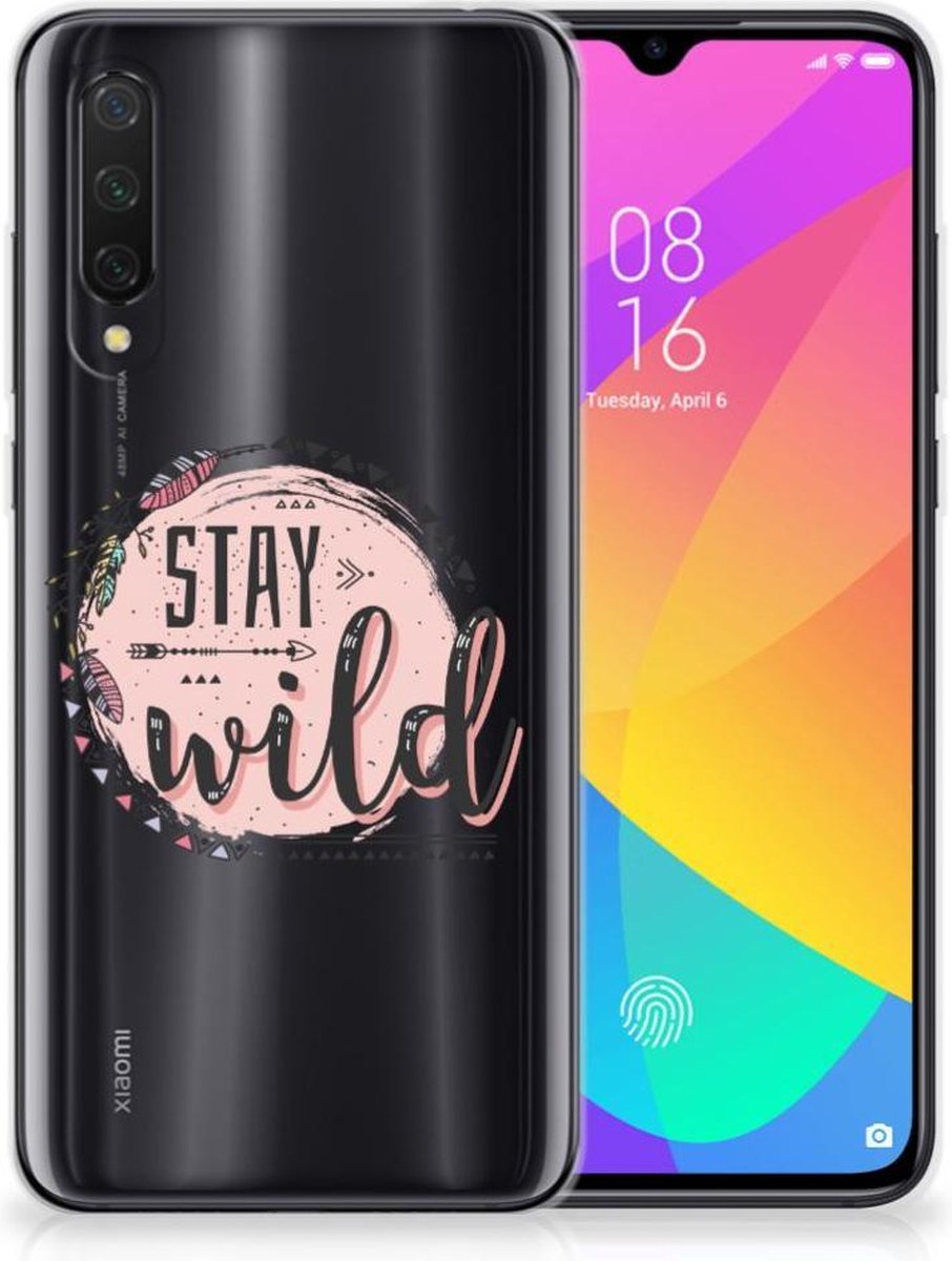 Back Cover voor Xiaomi Mi 9 Lite Telefoonhoesje met Naam Boho Stay Wild