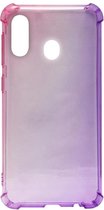 ADEL Siliconen Back Cover Softcase Hoesje Geschikt voor Samsung Galaxy A40 - Kleurovergang Roze en Paars