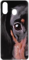 ADEL Kunststof Back Cover Hardcase Hoesje Geschikt voor Samsung Galaxy A40 - Teckel Hond