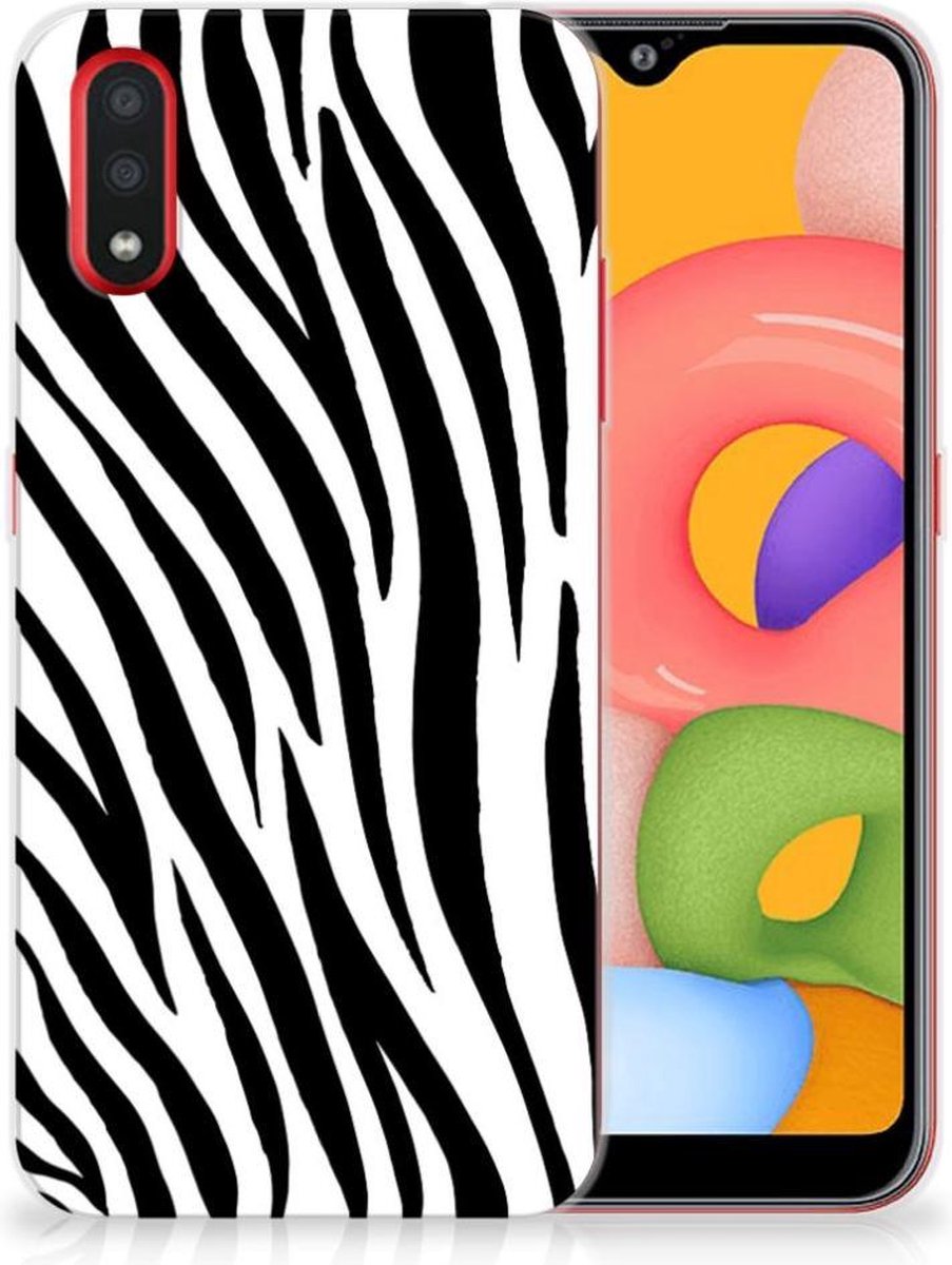 Samsung Galaxy A01 TPU Hoesje Zebra