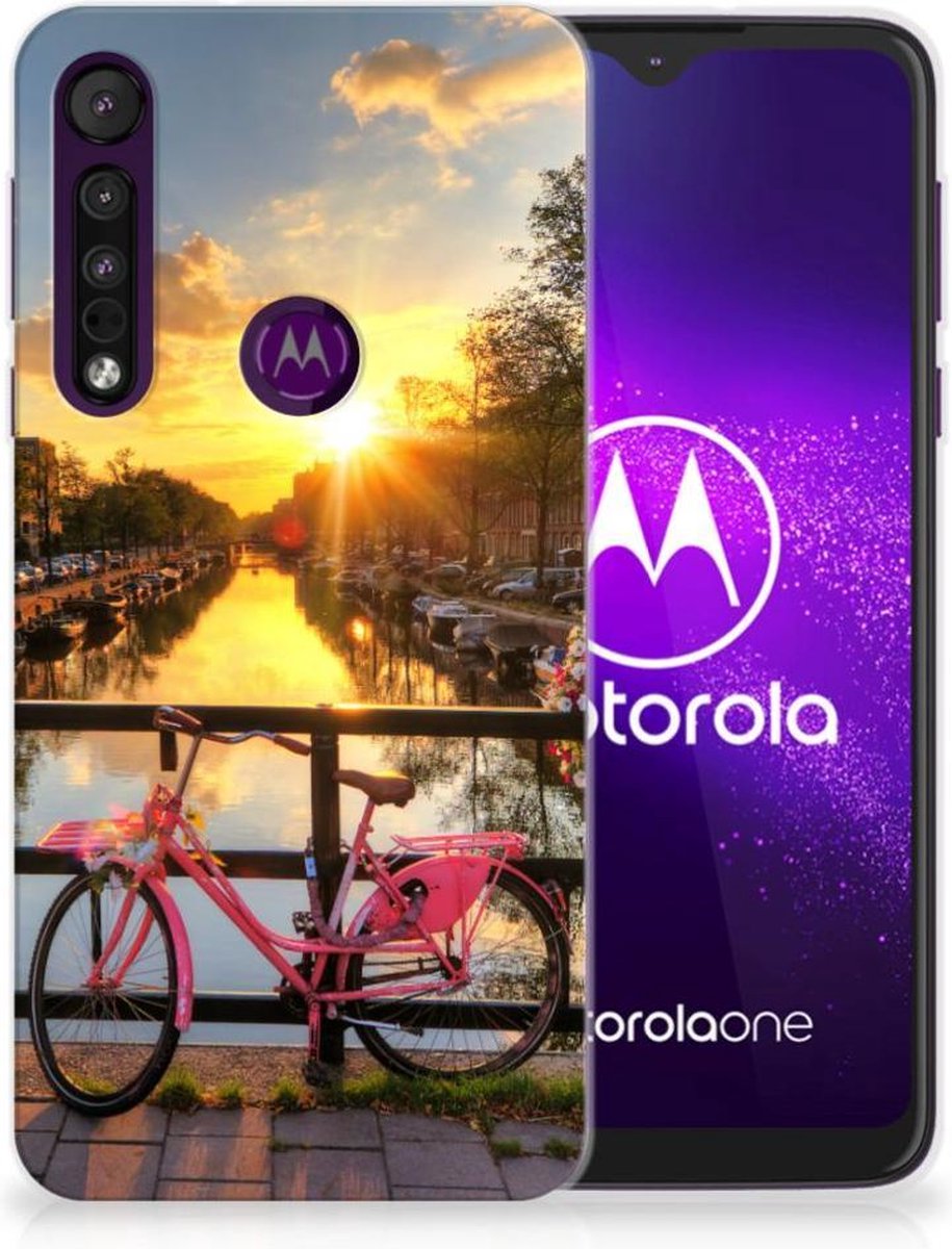 Motorola One Macro Siliconen Back Cover Amsterdamse Grachten