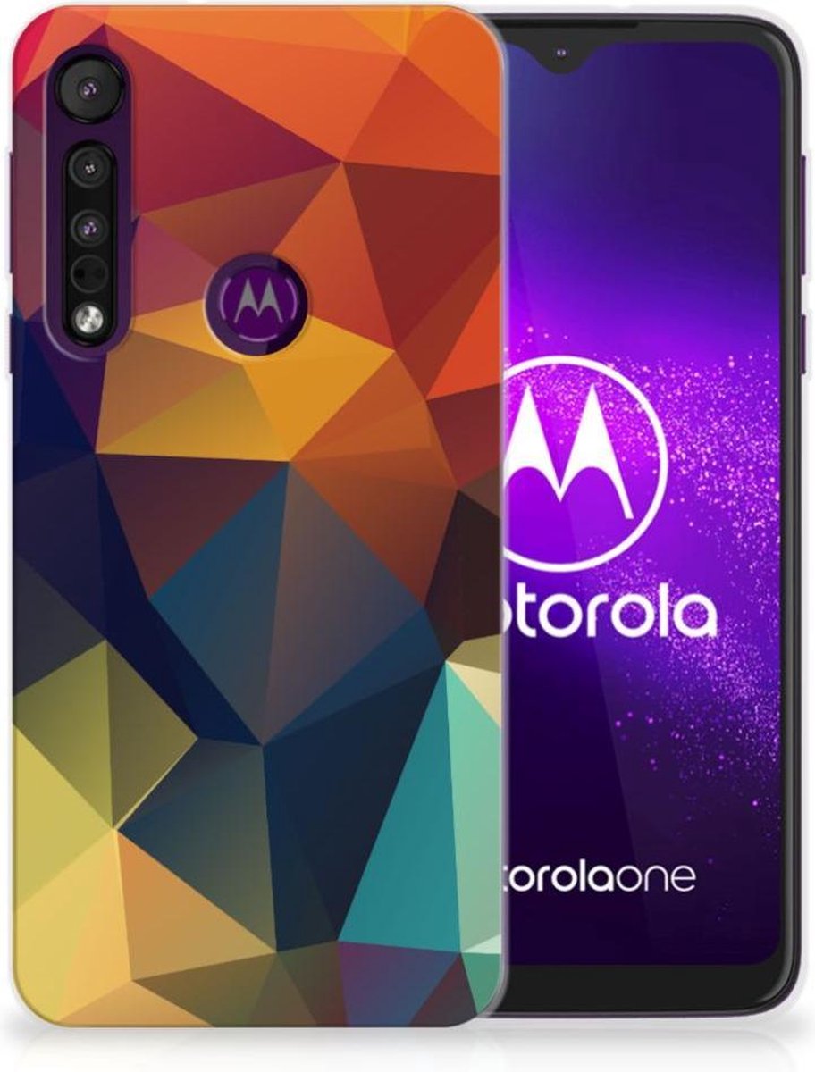 Motorola One Macro TPU Hoesje Polygon Color