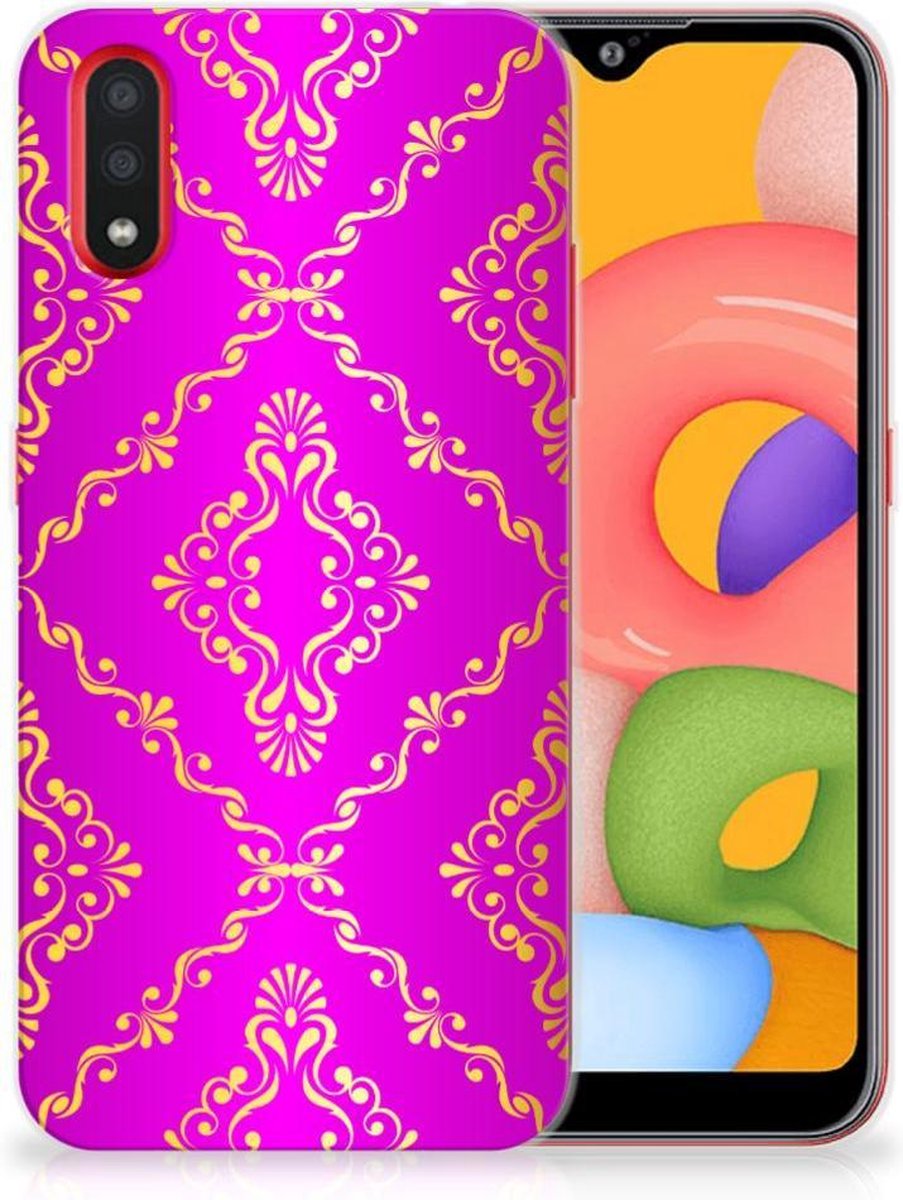 Siliconen Hoesje Samsung Galaxy A01 Barok Roze