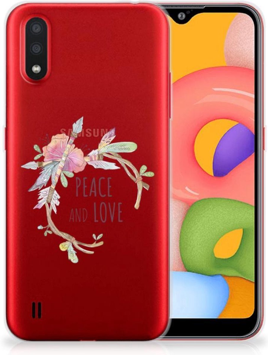 Samsung Galaxy A01 Telefoonhoesje met Naam Boho Text