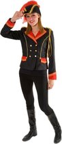 Rubie's Officier Kostuum Dames Zwart/rood Maat 44